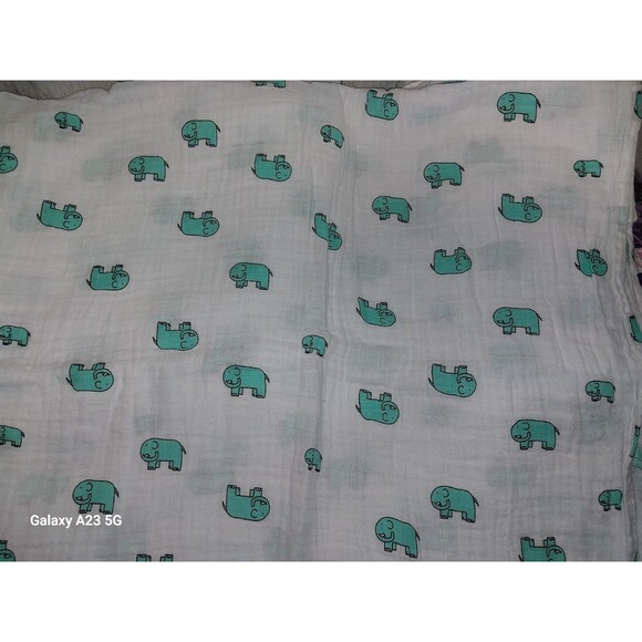 Aden + Anais Muslin Swaddle Blankets (3) Bird, Giraffe, Elephant 100% Cotton - Picture 5 of 7